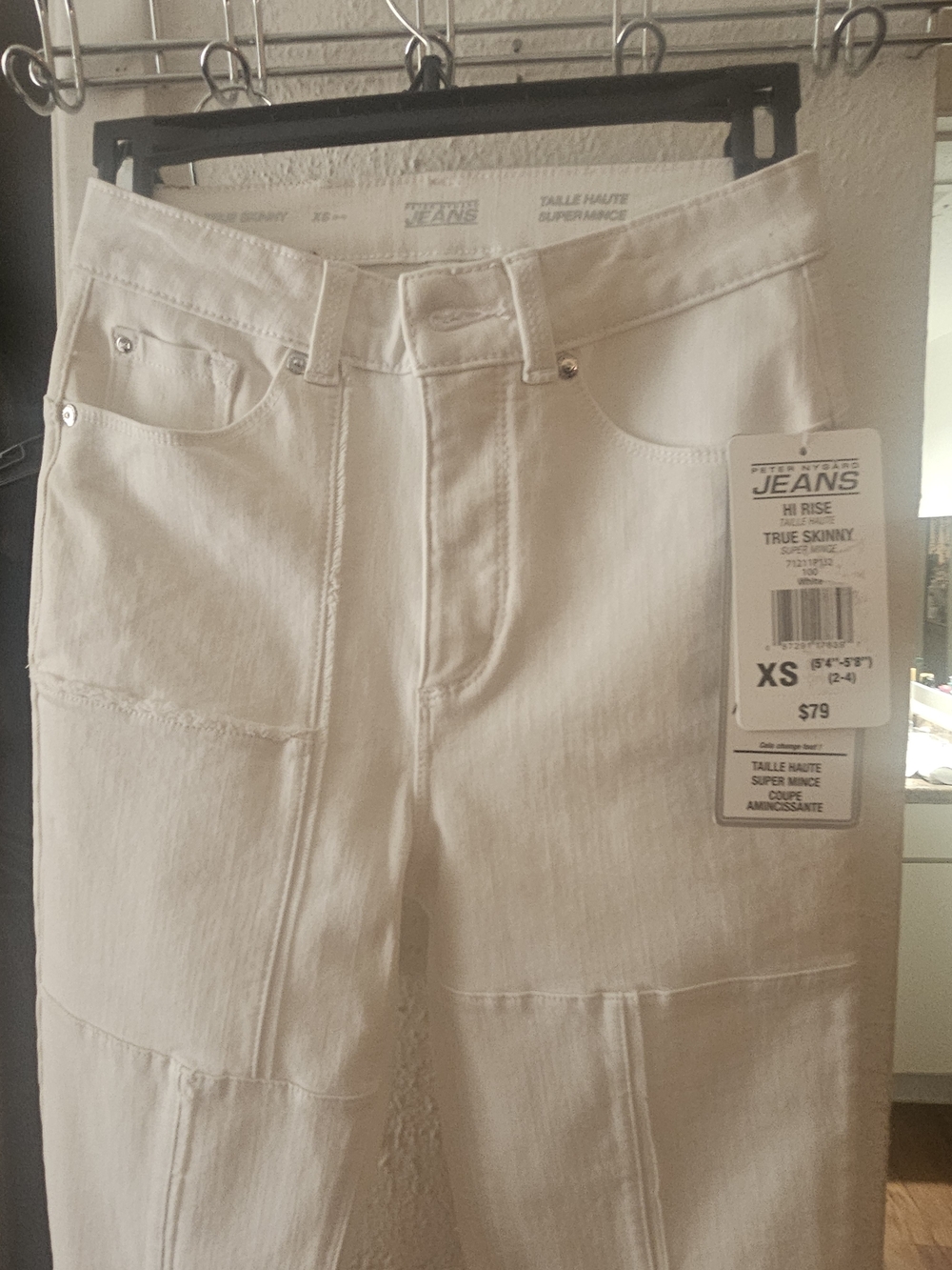 Peter Nygar   White High-Rise XS 2-4 Skinny Jeans